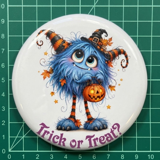 Halloween Kids Trick Or Treat Motiv 1 Anstecker mit Sicherheitsnadel Ø 25 mm