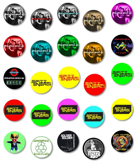 Sammler-Edition Spizz Energy 60 Anstecker Ø 25mm + Flaschenöffner Ø 55mm