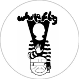 White Flag Motiv 1 Anstecker mit Sicherheitsnadel Ø 25 mm