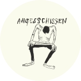 Angeschissen Motiv 1 Anstecker mit Sicherheitsnadel Ø 25mm