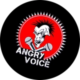 Angry Voice Motiv 1 Anstecker mit Sicherheitsnadel Ø 25mm