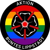 Aktion Buntes Lippstadt Anstecker mit Sicherheitsnadel Ø 38 mm