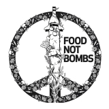 Food Not Bombs Motiv 1 Anstecker mit Sicherheitsnadel Ø 25mm
