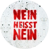 Nein heisst Nein Motiv 1 Anstecker mit Sicherheitsnadel Ø 25mm