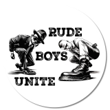 Rude Boys Unite Motiv 1 Anstecker mit Sicherheitsnadel Ø 25mm