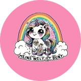 Meine Welt ist bunt Motiv 1 Anstecker mit Sicherheitsnadel Ø 25mm