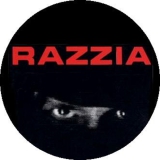 Razzia Motiv 1 Anstecker mit Sicherheitsnadel Ø 25 mm