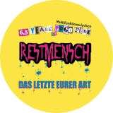 Restmensch Motiv 2 Anstecker mit Sicherheitsnadel Ø 25mm