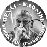 Henne / Rawside Motiv 1 Anstecker mit Sicherheitsnadel Ø 25 mm