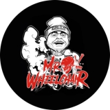 Mr. Wheelchair Gabor Schneider Motiv 1 Anstecker mit Sicherheitsnadel Ø 25 mm