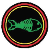 Fishbone Motiv 1 Anstecker mit Sicherheitsnadel Ø 25mm