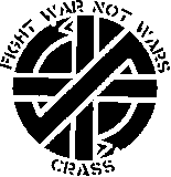 Crass Motiv 9 Fight War Not Wars Anstecker mit Sicherheitsnadel Ø 25 mm