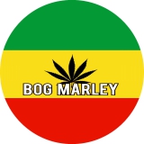 Bog Marley Motiv 2 Anstecker mit Sicherheitsnadel Ø 25 mm