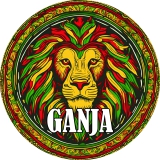 Ganja Motiv 1 Anstecker mit Sicherheitsnadel Ø 25 mm