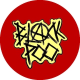 Black Poo Motiv 2 Anstecker mit Sicherheitsnadel Ø 25 mm