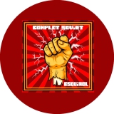 Complot Soviet Motiv 3 Anstecker mit Sicherheitsnadel Ø 25 mm