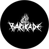 Barikade Motiv 1 Anstecker mit Sicherheitsnadel Ø 25 mm