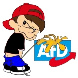 Piss auf AfD Motiv 2 Anstecker mit Sicherheitsnadel Ø 25 mm