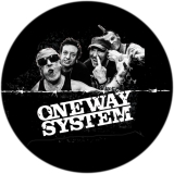 One Way System Motiv 5 Anstecker mit Sicherheitsnadel Ø 25mm