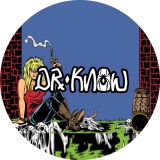 Dr. Know Motiv 1 Anstecker mit Sicherheitsnadel Ø 25 mm