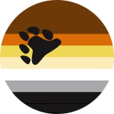 LGBTIQ Motiv 4 Bear Pride Flag Anstecker mit Sicherheitsnadel Ø 25 mm