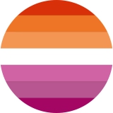 LGBTIQ Motiv 7 Lesbian Pride Anstecker mit Sicherheitsnadel Ø 25 mm