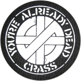 Crass Motiv R Anstecker mit Sicherheitsnadel Ø 25 mm