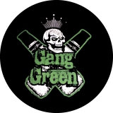 Gang Green Motiv 1 Anstecker mit Sicherheitsnadel Ø 25 mm
