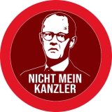 Nicht mein Kanzler Motiv 1 Anstecker mit Sicherheitsnadel Ø 25 mm