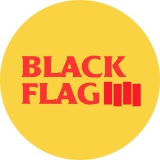 Black Flag Motiv E Anstecker mit Sicherheitsnadel Ø 25mm