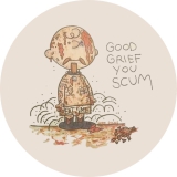 GG Allin Motiv 7 Peanuts Charlie Brown Anstecker mit Sicherheitsnadel Ø 25 mm