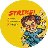 Strike! Motiv 1 Anstecker mit Sicherheitsnadel Ø 25 mm