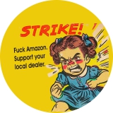 Strike! Motiv 2 Anstecker mit Sicherheitsnadel Ø 25 mm