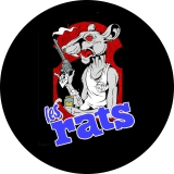 Les Rats Motiv 4 Anstecker mit Sicherheitsnadel Ø 25 mm