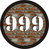 999 Motiv 4 Anstecker mit Sicherheitsnadel Ø 25 mm