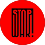 Stop War Anstecker mit Sicherheitsnadel Ø 38mm