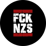 FCKNZS Fuck Nazis Anstecker mit Sicherheitsnadel Ø 25mm