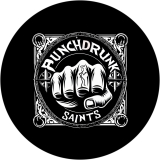 Punchdrunk Saints Motiv 1 Anstecker mit Sicherheitsnadel Ø 25 mm