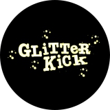 Glitter Kick Motiv 1 Anstecker mit Sicherheitsnadel Ø 25 mm