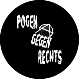 Pogen gegen Rechts Motiv 1 Anstecker mit Sicherheitsnadel Ø 25 mm