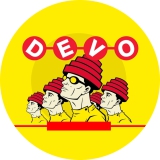 Devo Motiv 3 Anstecker mit Sicherheitsnadel Ø 25 mm