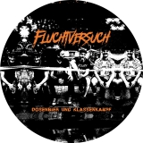 Fluchtversuch Motiv 2 Anstecker mit Sicherheitsnadel Ø 25 mm