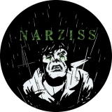 Narziss Motiv 1 Anstecker mit Sicherheitsnadel Ø 25 mm