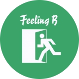 Feeling B Motiv 1 Anstecker mit Sicherheitsnadel Ø 25 mm