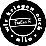 Feeling B Motiv 2 Anstecker mit Sicherheitsnadel Ø 25 mm