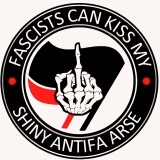 Fascists can kiss my shiny Antifa arse Anstecker mit Sicherheitsnadel Ø 25mm