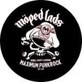 Möped Läds Motiv 2 Anstecker mit Sicherheitsnadel Ø 25mm