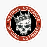 No Kings Motiv 1 Anstecker mit Sicherheitsnadel Ø 25 mm