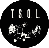 T.S.O.L. TSOL True Sounds Of Liberty Motiv 1 Anstecker mit Sicherheitsnadel Ø 25 mm
