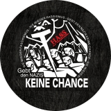 Hass Motiv 2 Anstecker mit Sicherheitsnadel Ø 25mm